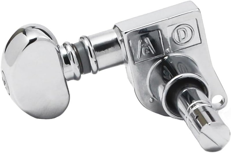 Tonebird Grover 406C Locking Rotomatics Guitar Tuners, Tuning Machines Set 3+3 18:1 Chrome Mid-Size "Mini" Tuning Keys with Dunlop Polish Cloth Bundle Tuner Heads with Small Kidney Button - Image 5